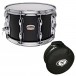 Yamaha Recording Custom 14 x 8'' Birch Snare Drum, Solid Black w/Case