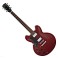 Hartwood Revival Left Handed Semi Acoustic Guitar, Cherry Red