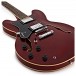 Hartwood Revival Left Handed Semi Acoustic Guitar, Cherry Red