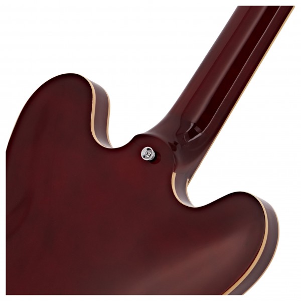 Hartwood Revival Left Handed Semi Acoustic Guitar, Cherry Red