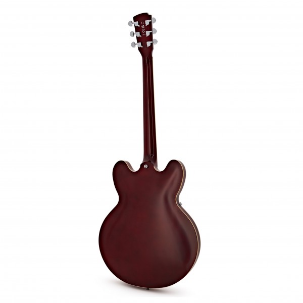 Hartwood Revival Left Handed Semi Acoustic Guitar, Cherry Red