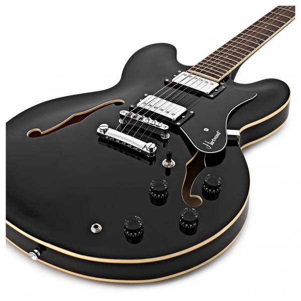 Hartwood Revival Semi Acoustic Guitar, Jet Black