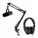 Shure MV7 USB/XLR Podcast Microphone, Black with SRH440 Headphones