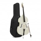 Contrabajo 3/4 de Estudiante de Gear4music, Blanco