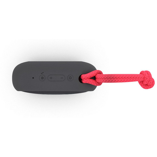Nude Move Medium Portable Universal Bluetooth Speaker, Black/Coral