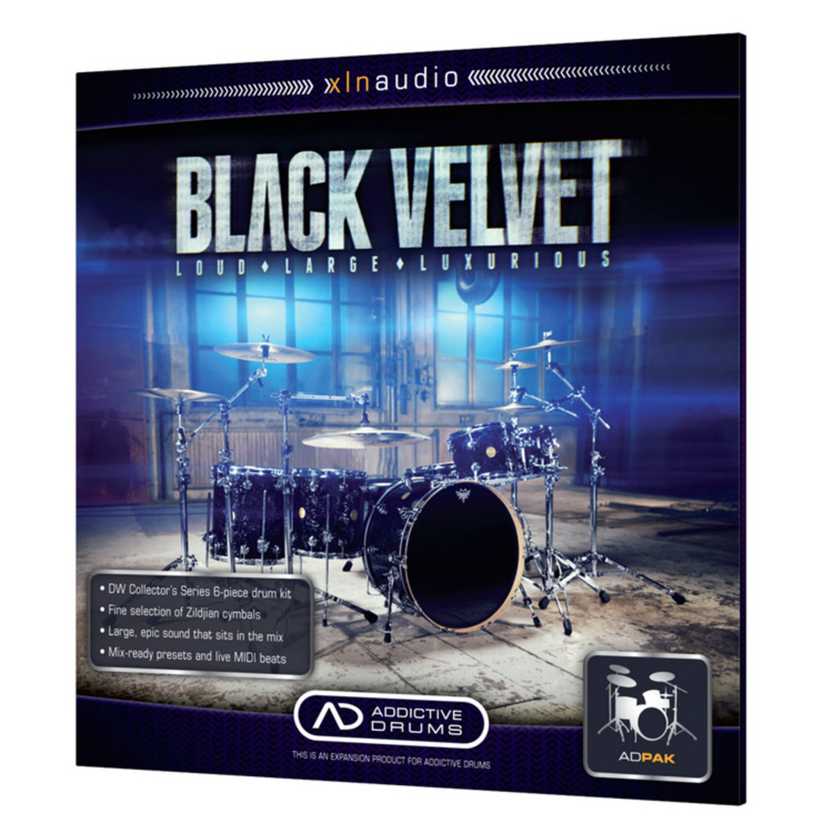 DISCO XLN Audio Addictive Drums terciopelo negro ADpak | Gear4music