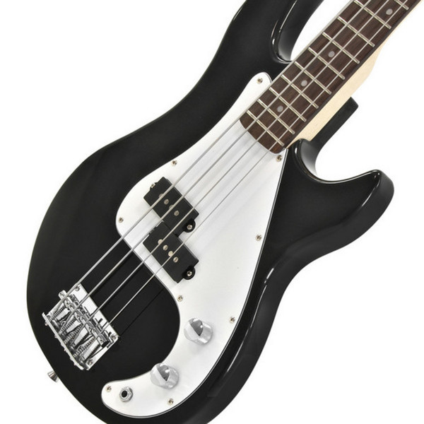 3/4 LA Bass Guitar by Gear4music, Black