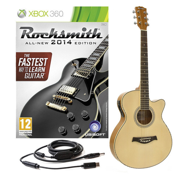 Rocksmith 2014 Xbox 360 + Single Cutaway Electro Acoustic Guitar