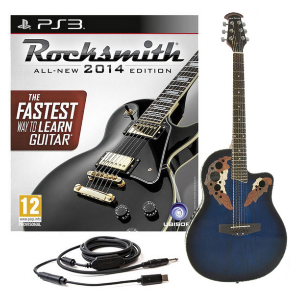 Rocksmith 2014 PS3 + Deluxe Round Back Electro Acoustic, Blue