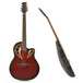 Round Back Electro Acoustic Guitar, Red