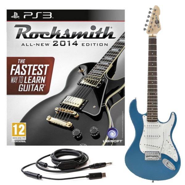 Rocksmith 2014 PS3 + 3/4 LA Electric Guitar, Blue