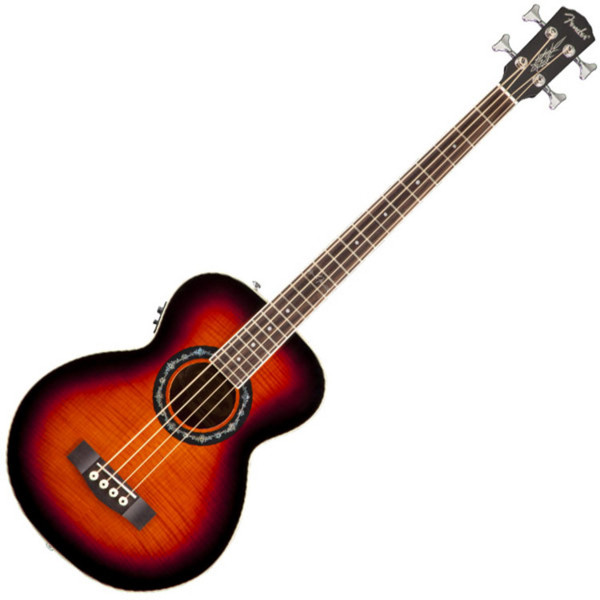 Fender T-Bucket Bass E Electro Acoustic Bass Guitar, 3-Color Sunburst