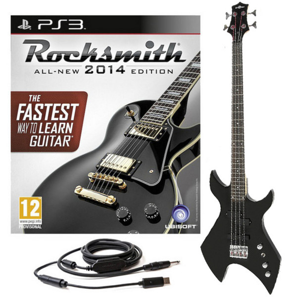 Rocksmith 2014 PS3 + Harlem Bass Guitar by Gear4music, Black