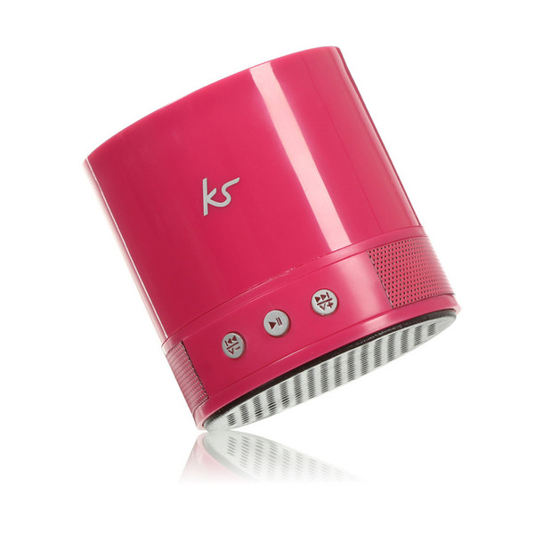 KitSound PocketBoom Portable Bluetooth Speaker With Extra Bass, Pink 