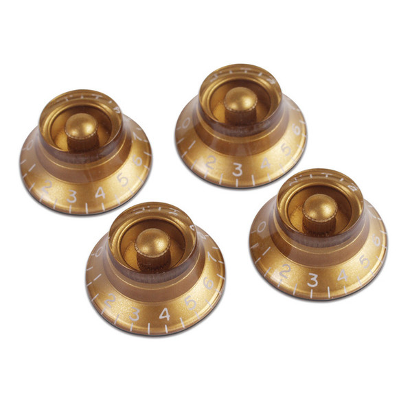 Gibson Top Hat Knobs for Electric Guitar, 4 Pack Gold