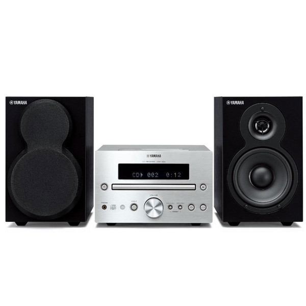 Yamaha MCR-232 Micro Component Speaker System with iPod Dock, Silver