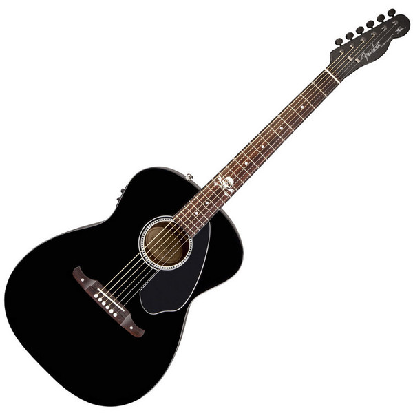 Fender Avril Lavigne Newporter Electro-Acoustic, Black at Gear4music