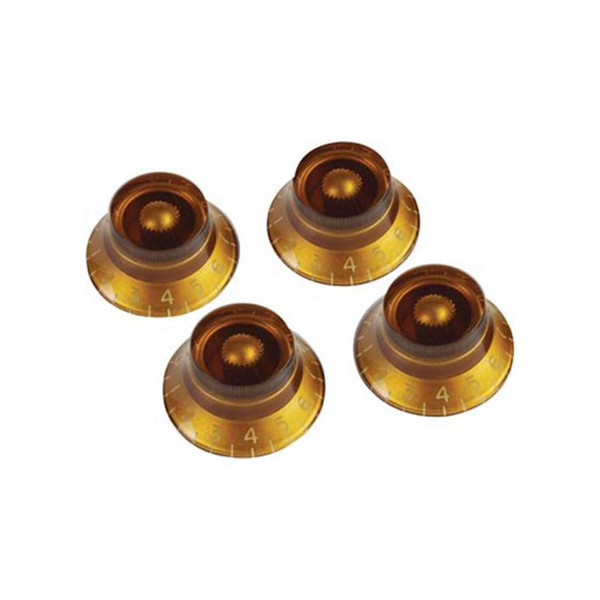 Gibson Top Hat Knobs for Electric Guitar, 4 Pack Amber