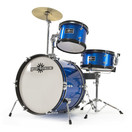 Junior 3 Piece Drum Kit by Gear4music, Blue - Nearly New