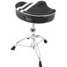 Mapex T756B Stool Saddle Top, Threaded Base, Black with White Stripe