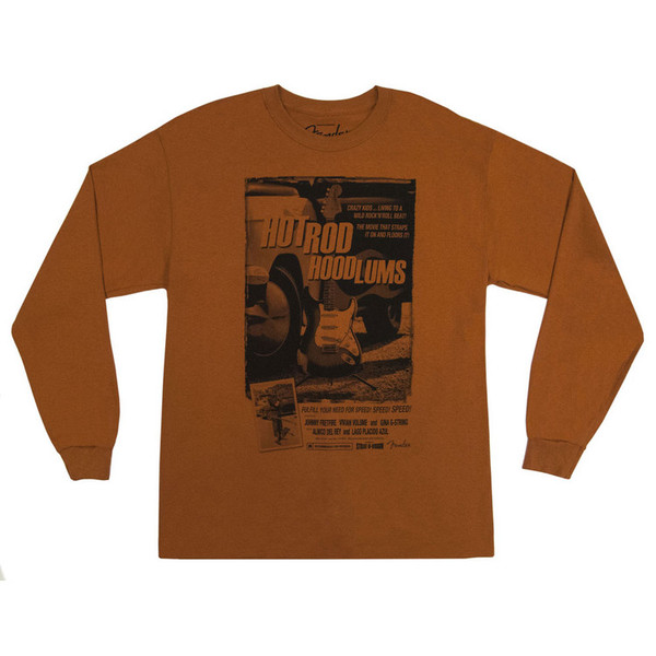 Fender Hotrod Hoodlums T-Shirt, Orange, Large