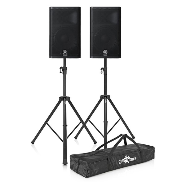 Yamaha DSR112 Active PA Bundle With Speaker Stands