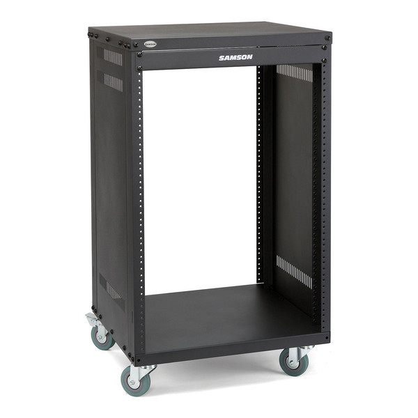 Samson SRK16 16 Space Equipment Rack, Front Angled Left