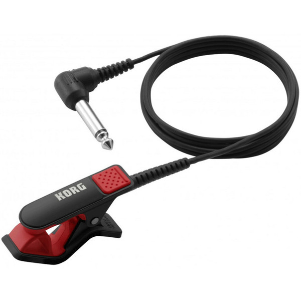 Korg CM-200 Clip-On Contact Microphone, Black and Red