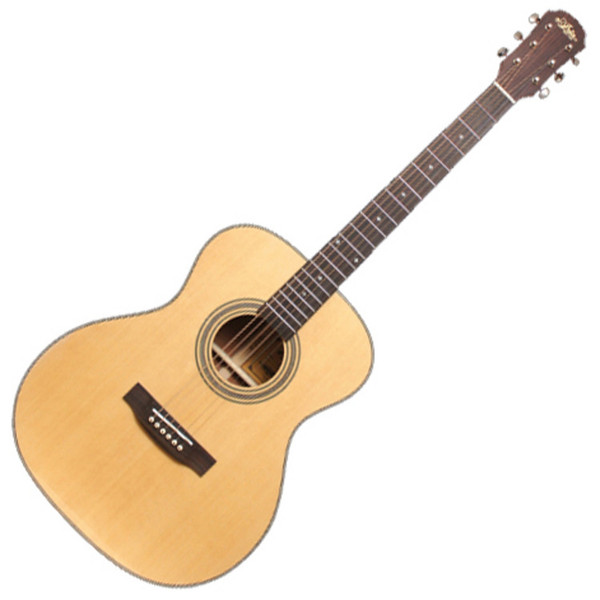 Aria 501 OM Acoustic Guitar, Solid Spruce/Mahogany, Natural