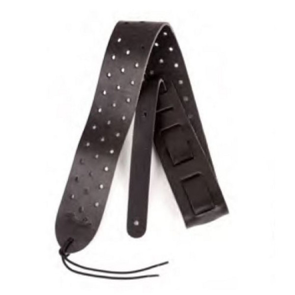 Fender 2.5 Inch Punched Hole Guitar Strap, Black