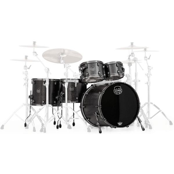 Mapex Saturn IV Exotic LA Short Stak 22in Shell Pack, Black Satin Oak