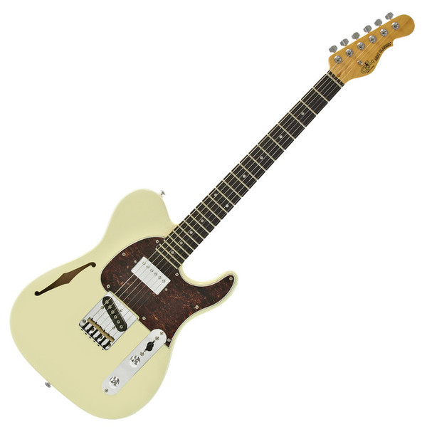 DISC G&L Tribute ASAT Classic Blues Boy Semi Hollow, Vintage White at  Gear4music