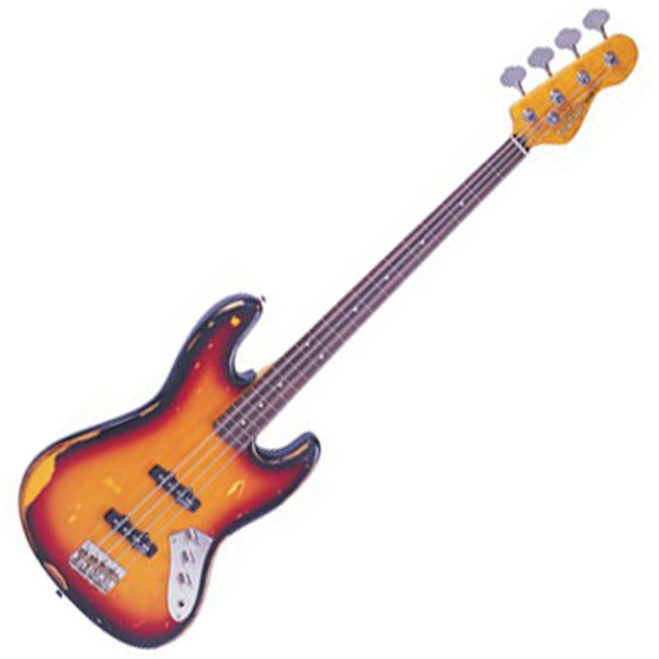 Vintage ICON VJ96 Fretless Bass, Sunburst