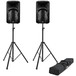 Mackie SRM450 Active PA Speaker Bundle With FREE Speaker Stands