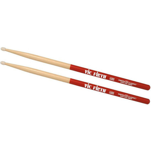 Vic Firth American Classic 2BNVG Drum Stick, Nylon Tip with Vic Grip