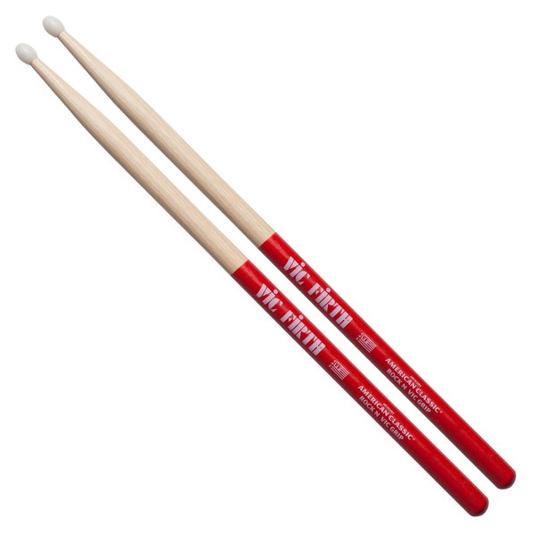Vic Firth American Classic Rock Drum Stick, Nylon Tip with Vic Grip