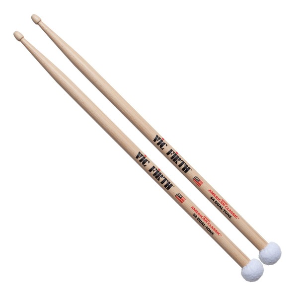 Vic Firth American Classic 5A Drum Sticks, Dual Tone Swizzle Stick
