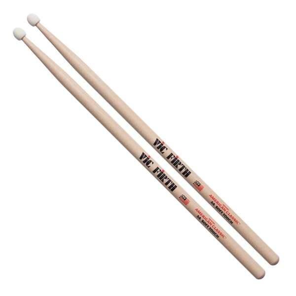 Vic Firth American Classic 5A Soft Touch Drum Sticks, Felt Tip