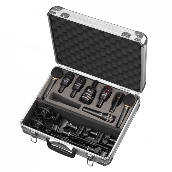 Audix Studio Elite 8 8-Piece Studio Microphone Package - Case Open