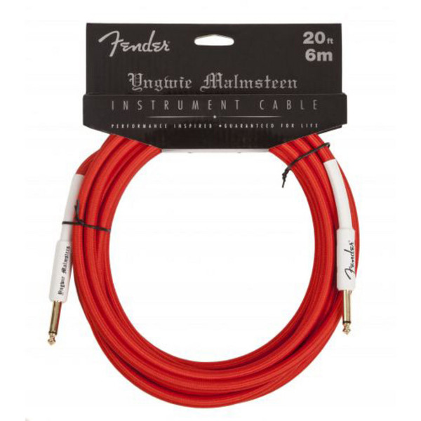 Fender 20ft Yngwie Malmsteen Instrument Cable, Red