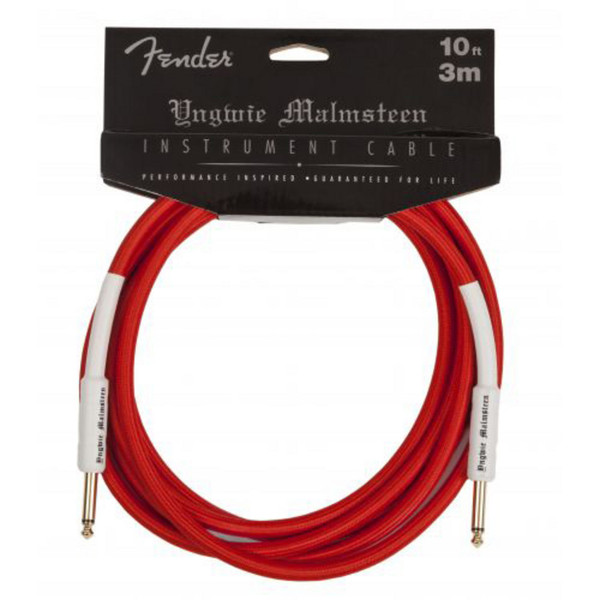 Fender 10ft Yngwie Malmsteen Instrument Cable, Red