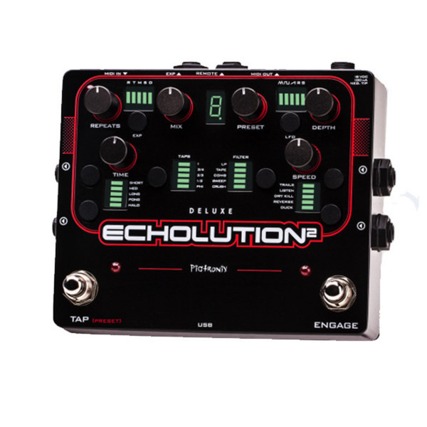Pigtronix Echolution 2 Deluxe Programmable Modulation Delay Pedal
