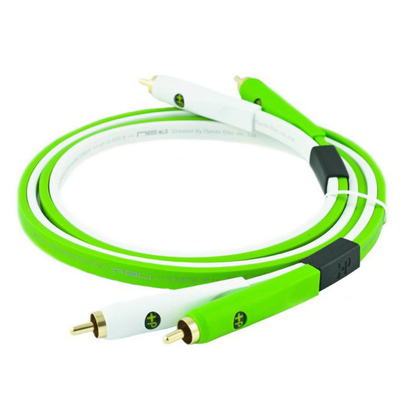 Neo Oyaide d+ RCA Class B 1M Cable Green	