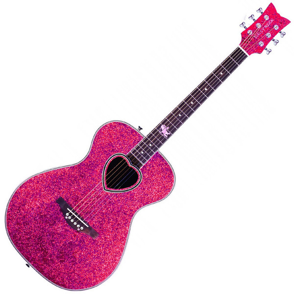 Daisy Rock Pixie Cupid Red Hot Luv Acoustic Guitar