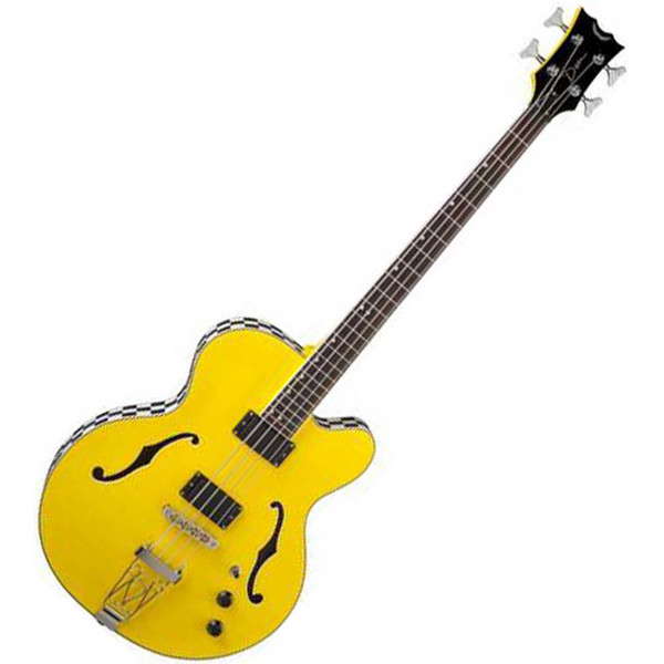 Dean Stylist Cabbie Bass Guitar, Yellow