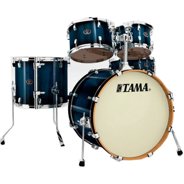 Tama Silverstar Custom 22in 5 Piece Shell Pack, Transparent Blue Burst