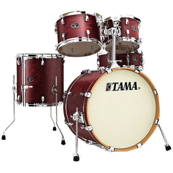 Tama Silverstar Custom 22in 5 Piece Shell Pack, Satin Red Mahogany