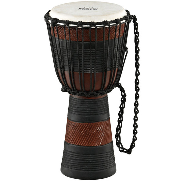 Meinl NINO-ADJ3-M African Rope Tuned Wood Djembe, Earth Rhythm