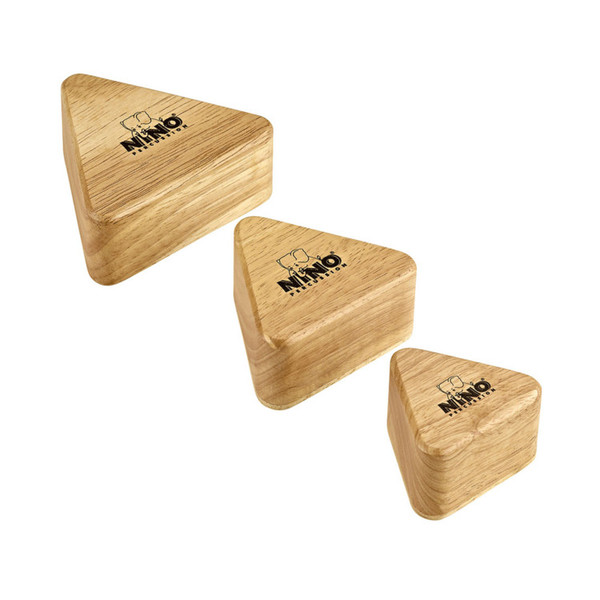 Meinl NINO508 Percussion Triangle Natural Wood Shaker (3pcs)