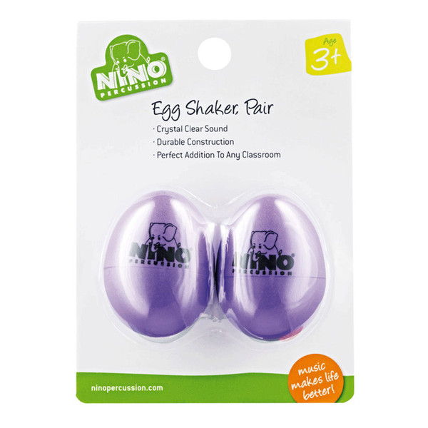 Meinl NINO540AU-2 Percussion Plastic Egg Shaker Pair, Aubergine